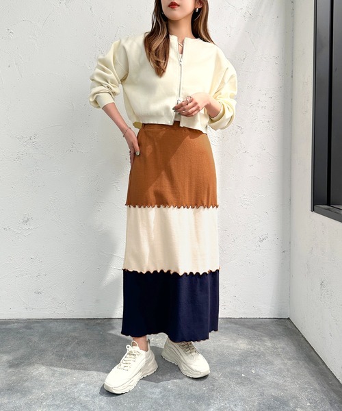 apres jour mignon(アプレジュールミニョン)の「切り替えメロースカート【ZOZOTOWN限定アイテム】(スカート・レディース・グリーン系その他/ブルー系その他/オレンジ系その他・X-LARGE/MEDIUM/SMALL)」の20枚目の写真