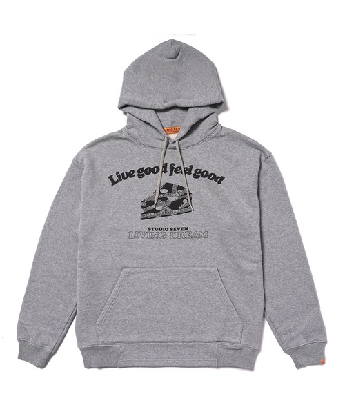 Monotone Caution Cheese Printed Hoodie【STUDIOSEVEN/スタジオセブン】