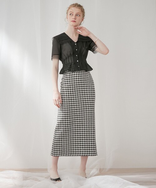 DEICY（デイシー）の「レースカラーシアーブラウス（シャツ