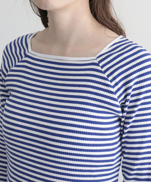 fredy emue（フレディエミュ）の「テレコボーダースクエアネックプルオーバー（Tシャツ/カットソー・レディース・ブルー系その他/ホワイト系その他/パープル系その他・38）」の17枚目の写真