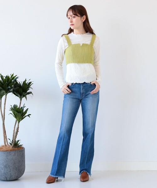 Ray BEAMS（レイビームス）の「Ray BEAMS / サマー ツイード ビスチェ（タンクトップ・レディース・ライトブルー/グリーン系その他3・0/1）」の3枚目の写真