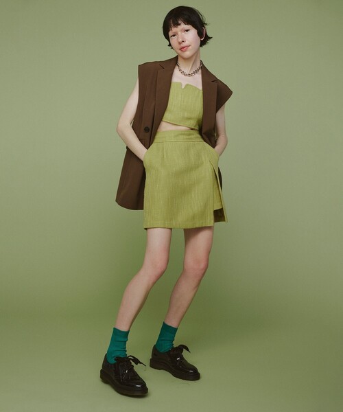 Ray BEAMS（レイビームス）の「Ray BEAMS / サマー ツイード ビスチェ（タンクトップ・レディース・ライトブルー/グリーン系その他3・0/1）」の7枚目の写真