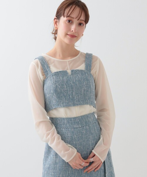 Ray BEAMS（レイビームス）の「Ray BEAMS / サマー ツイード ビスチェ（タンクトップ・レディース・ライトブルー/グリーン系その他3・0/1）」の16枚目の写真