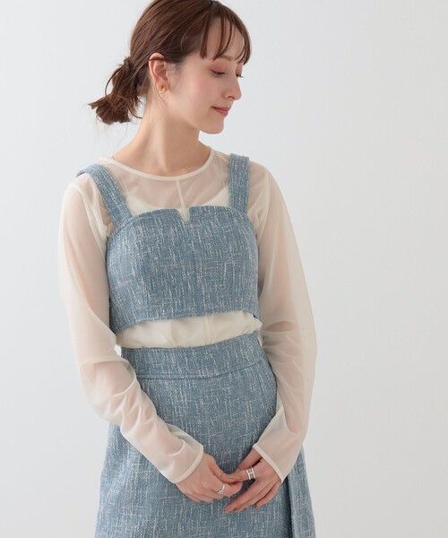 Ray BEAMS（レイビームス）の「Ray BEAMS / サマー ツイード ビスチェ（タンクトップ・レディース・ライトブルー/グリーン系その他3・0/1）」の18枚目の写真