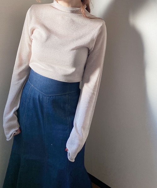 Reurie'(レウリィ)の「【ZOZO限定】ラメニットシアートップス(ニット/セーター・レディース・ブラウン/ブラック/ベージュ・FREE)」の22枚目の写真