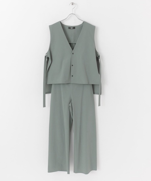 Uiscel（ユイセル）の「Uiscel　4WAYストレッチベストセットアップ（ベスト・レディース・ブラック/カーキ・SMALL/MEDIUM）」の22枚目の写真