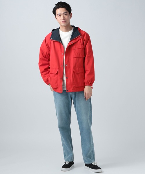 BAYFLOW(ベイフロー)の「レトロカラーマウンテンパーカー(マウンテンパーカー・メンズ・ブラック/レッド・MEDIUM/LARGE)」の6枚目の写真