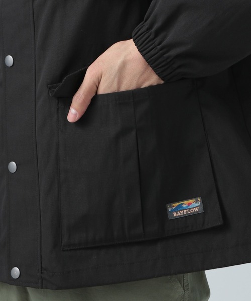 BAYFLOW(ベイフロー)の「レトロカラーマウンテンパーカー(マウンテンパーカー・メンズ・ブラック/レッド・MEDIUM/LARGE)」の17枚目の写真