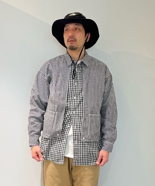 CAL O LINE(キャルオーライン)の「CAL O LINE /キャルオーライン BROAD PAINTER SHIRT ブロードペインターシャツ(シャツ/ブラウス・メンズ・ブラック/ブルー・L/M/XL)」の1枚目の写真