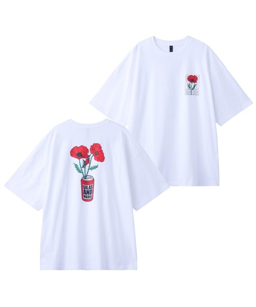 SILAS(サイラス)の「POPPY PRINT WIDE S/S TEE(Tシャツ/カットソー・メンズ・ブラック/ホワイト/ネイビー・M/L/XL)」の2枚目の写真