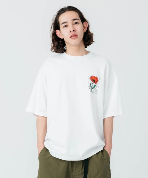 SILAS(サイラス)の「POPPY PRINT WIDE S/S TEE(Tシャツ/カットソー・メンズ・ブラック/ホワイト/ネイビー・M/L/XL)」の11枚目の写真