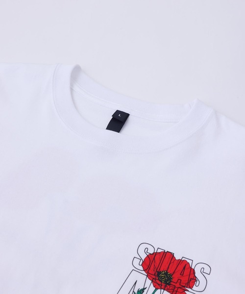 SILAS(サイラス)の「POPPY PRINT WIDE S/S TEE(Tシャツ/カットソー・メンズ・ブラック/ホワイト/ネイビー・M/L/XL)」の6枚目の写真