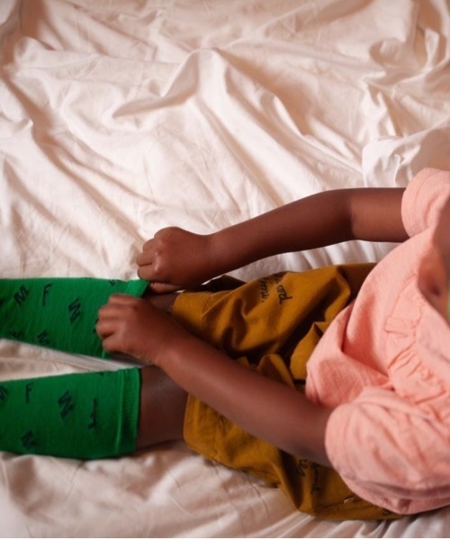 maed for mini（メイドフォーミニ）の「maed for mini / グリーンニーソックス（ソックス/靴下・キッズ・グリーン・16-18cm/14-16cm/12-14cm/18-21cm）」の5枚目の写真