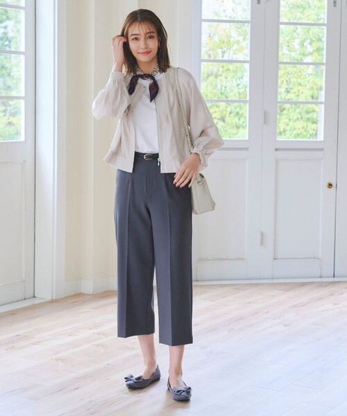 【セール】センタープレスワイドパンツ（その他パンツ）｜Tiaclasse（ティアクラッセ）