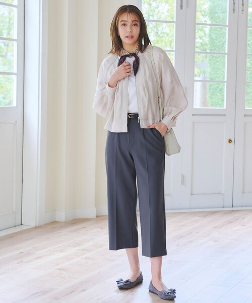 【セール】センタープレスワイドパンツ（その他パンツ）｜Tiaclasse（ティアクラッセ）