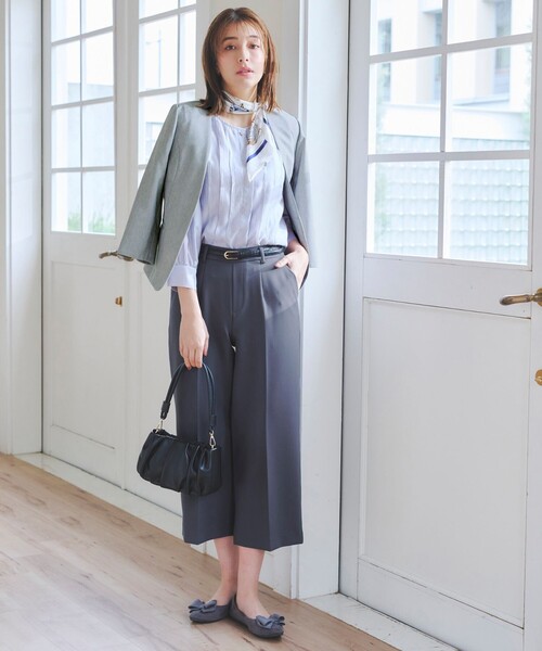 【セール】センタープレスワイドパンツ（その他パンツ）｜Tiaclasse（ティアクラッセ）