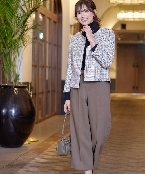 【セール】センタープレスワイドパンツ（その他パンツ）｜Tiaclasse（ティアクラッセ）