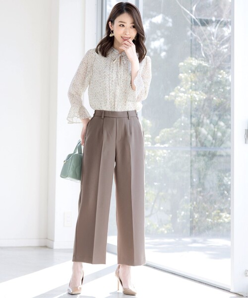 【セール】センタープレスワイドパンツ（その他パンツ）｜Tiaclasse（ティアクラッセ）