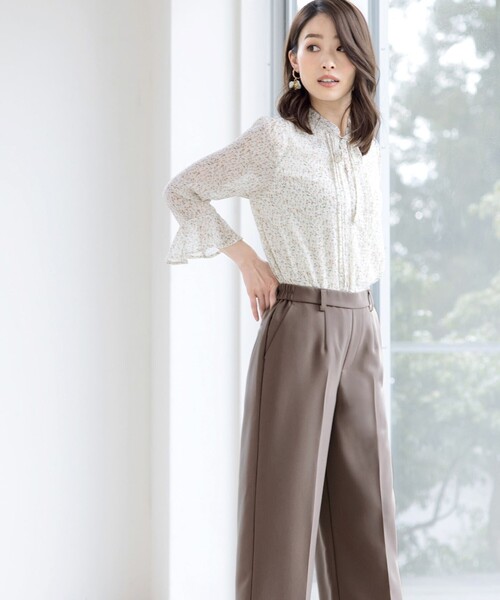 【セール】センタープレスワイドパンツ（その他パンツ）｜Tiaclasse（ティアクラッセ）