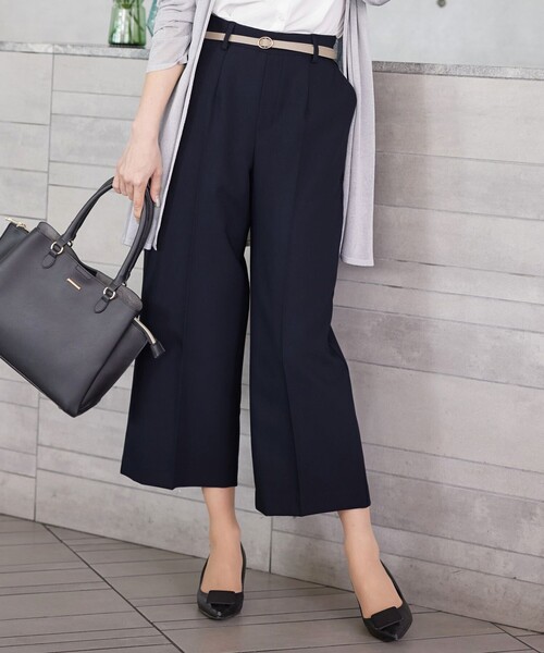 【セール】センタープレスワイドパンツ（その他パンツ）｜Tiaclasse（ティアクラッセ）