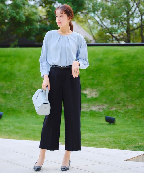 【セール】センタープレスワイドパンツ（その他パンツ）｜Tiaclasse（ティアクラッセ）