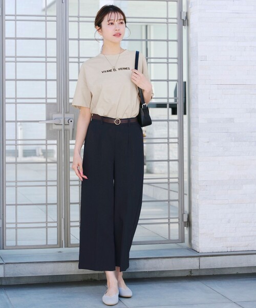 【セール】センタープレスワイドパンツ（その他パンツ）｜Tiaclasse（ティアクラッセ）