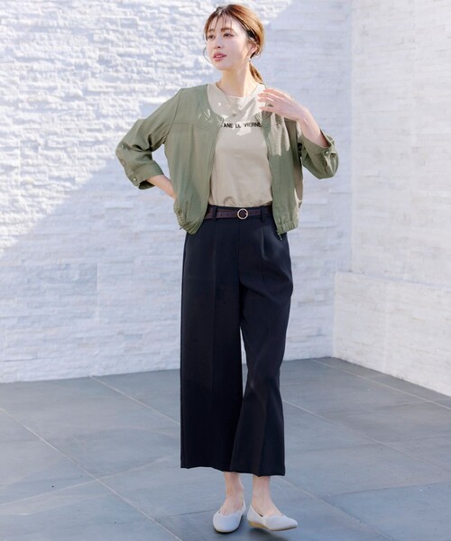 【セール】センタープレスワイドパンツ（その他パンツ）｜Tiaclasse（ティアクラッセ）