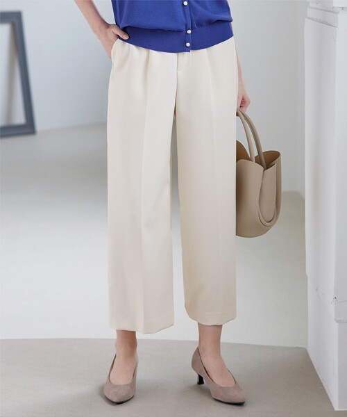 【セール】センタープレスワイドパンツ（その他パンツ）｜Tiaclasse（ティアクラッセ）