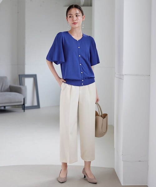 【セール】センタープレスワイドパンツ（その他パンツ）｜Tiaclasse（ティアクラッセ）