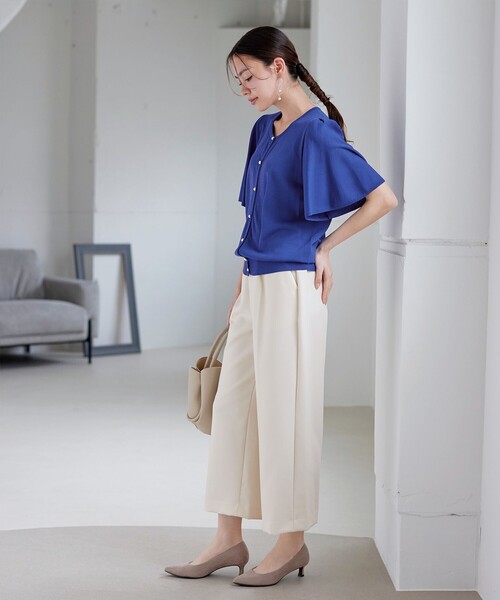 【セール】センタープレスワイドパンツ（その他パンツ）｜Tiaclasse（ティアクラッセ）