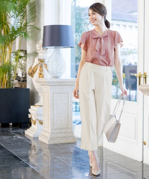 【セール】センタープレスワイドパンツ（その他パンツ）｜Tiaclasse（ティアクラッセ）