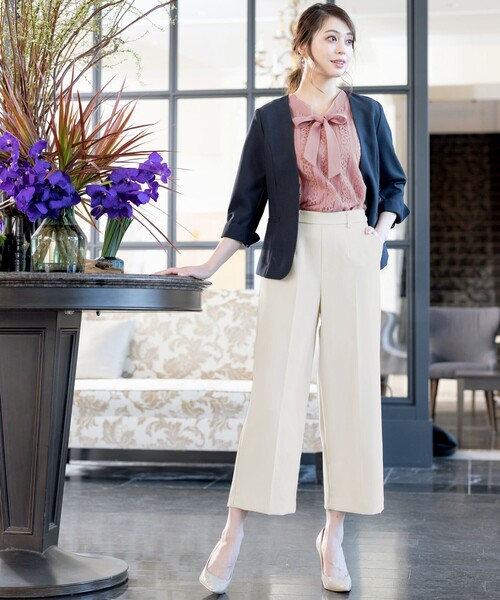 【セール】センタープレスワイドパンツ（その他パンツ）｜Tiaclasse（ティアクラッセ）