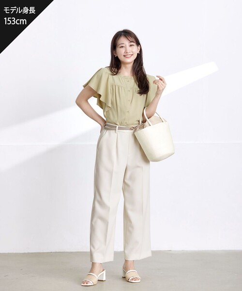 【セール】センタープレスワイドパンツ（その他パンツ）｜Tiaclasse（ティアクラッセ）