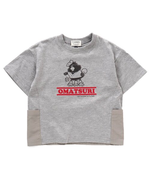 F.O.KIDS（エフオーキッズ）の「grn outdoorコラボ　ダックローイラストTee（Tシャツ/カットソー・キッズ・グレー/オレンジ/アイボリー/サックスブルー・120/140/90/150/100/130/110）」の2枚目の写真