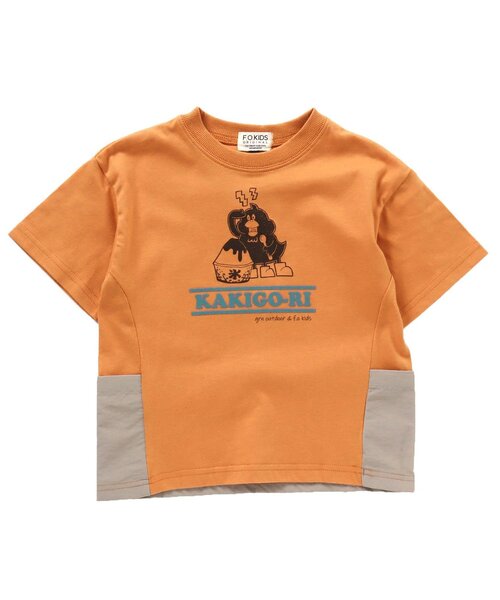 F.O.KIDS（エフオーキッズ）の「grn outdoorコラボ　ダックローイラストTee（Tシャツ/カットソー・キッズ・グレー/オレンジ/アイボリー/サックスブルー・120/140/90/150/100/130/110）」の4枚目の写真