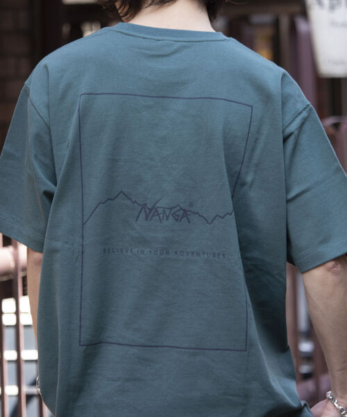 NANGA(ナンガ)の「【NANGA×GLOSTER】別注 バックプリントTシャツ ドロップショルダー/ビッグシルエット(Tシャツ/カットソー・メンズ・ブラック/ホワイト/グリーン・M/L)」の1枚目の写真