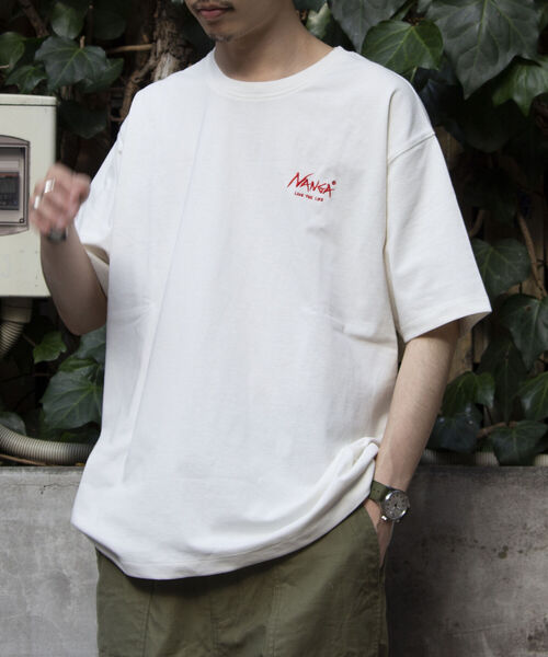 NANGA(ナンガ)の「【NANGA×GLOSTER】別注 バックプリントTシャツ ドロップショルダー/ビッグシルエット(Tシャツ/カットソー・メンズ・ブラック/ホワイト/グリーン・M/L)」の4枚目の写真