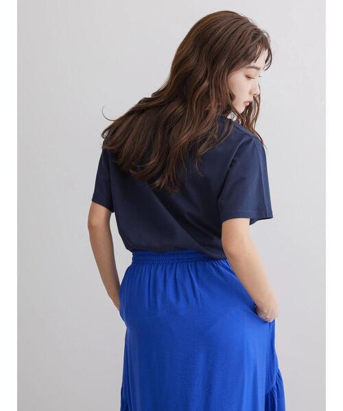AMERICAN HOLIC(アメリカンホリック)の「フロッキーアソートロゴカット半袖プルオーバー(Tシャツ/カットソー・レディース・ネイビー/レッド/アイボリー/グリーン・M/L)」の11枚目の写真