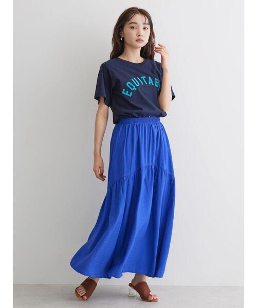 AMERICAN HOLIC(アメリカンホリック)の「フロッキーアソートロゴカット半袖プルオーバー(Tシャツ/カットソー・レディース・ネイビー/レッド/アイボリー/グリーン・M/L)」の13枚目の写真