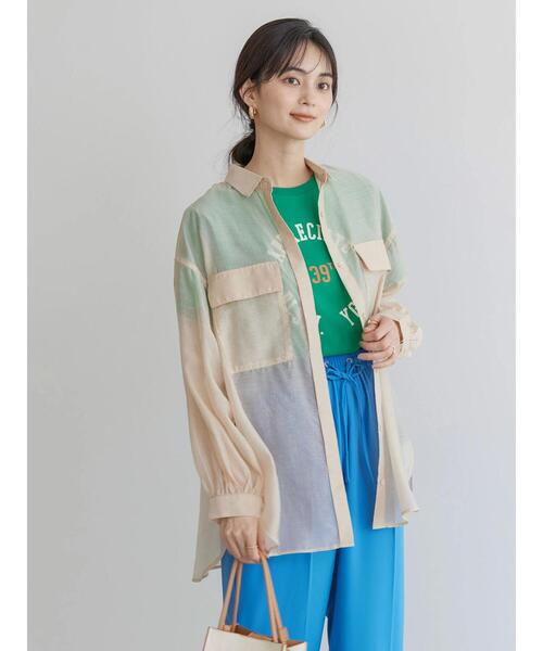 AMERICAN HOLIC(アメリカンホリック)の「フロッキーアソートロゴカット半袖プルオーバー(Tシャツ/カットソー・レディース・ネイビー/レッド/アイボリー/グリーン・M/L)」の17枚目の写真