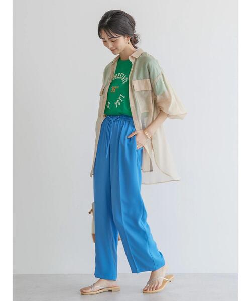 AMERICAN HOLIC(アメリカンホリック)の「フロッキーアソートロゴカット半袖プルオーバー(Tシャツ/カットソー・レディース・ネイビー/レッド/アイボリー/グリーン・M/L)」の19枚目の写真