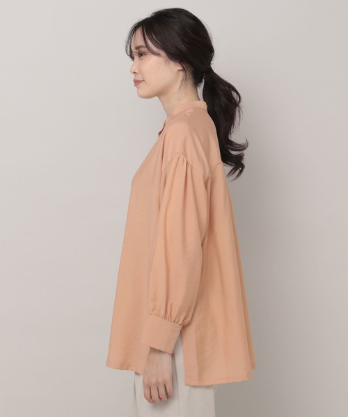 Elura（エルーラ）の「セミシアーバンドカラーシャツ（シャツ/ブラウス・レディース・ライトブルー/ピンク系その他/ベージュ・LARGE/MEDIUM）」の15枚目の写真