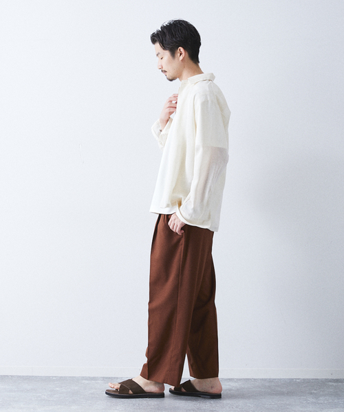 allery（アレリー）の「【allery / アレリ―】"ワイド" WOOL SLACKS（スラックス・メンズ・ブラック/ブラウン/ベージュ・SMALL/MEDIUM/LARGE）」の15枚目の写真