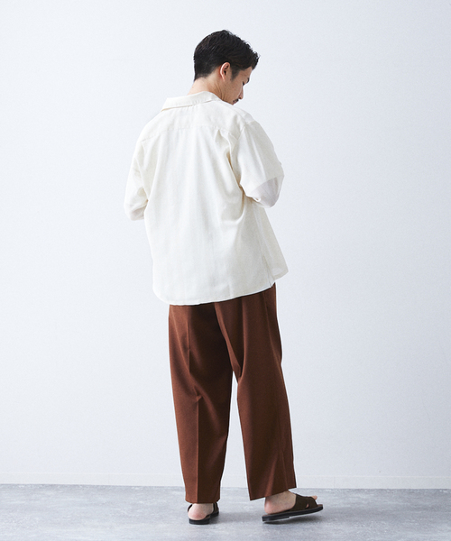 allery（アレリー）の「【allery / アレリ―】"ワイド" WOOL SLACKS（スラックス・メンズ・ブラック/ブラウン/ベージュ・SMALL/MEDIUM/LARGE）」の16枚目の写真