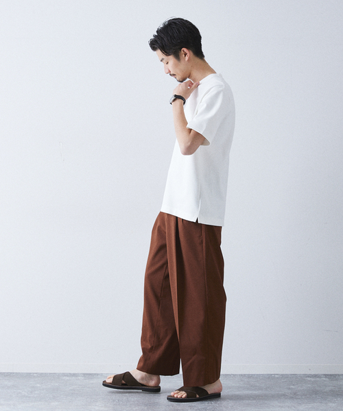 allery（アレリー）の「【allery / アレリ―】"ワイド" WOOL SLACKS（スラックス・メンズ・ブラック/ブラウン/ベージュ・SMALL/MEDIUM/LARGE）」の18枚目の写真