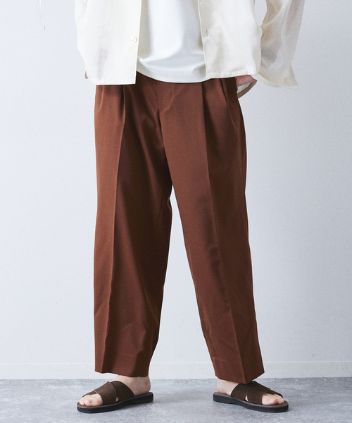 allery（アレリー）の「【allery / アレリ―】"ワイド" WOOL SLACKS（スラックス・メンズ・ブラック/ブラウン/ベージュ・SMALL/MEDIUM/LARGE）」の20枚目の写真