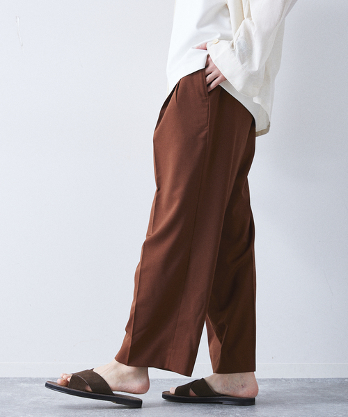 allery（アレリー）の「【allery / アレリ―】"ワイド" WOOL SLACKS（スラックス・メンズ・ブラック/ブラウン/ベージュ・SMALL/MEDIUM/LARGE）」の22枚目の写真