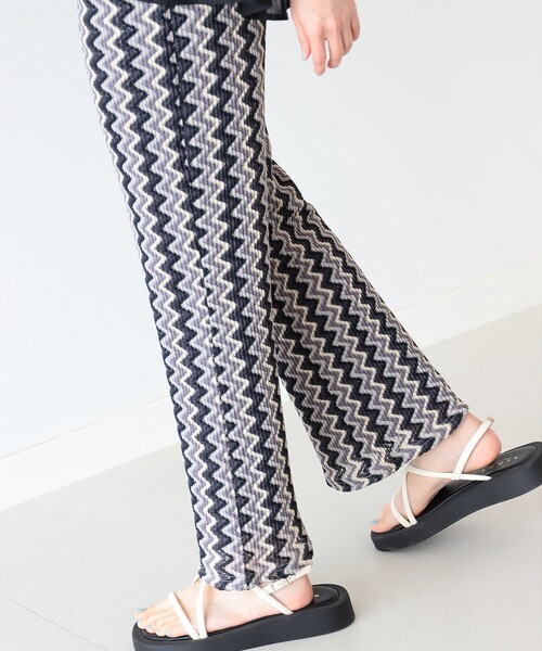 Ray BEAMS(レイビームス)の「Ray BEAMS / ウェイブ ストライプ レース パンツ(その他パンツ・レディース・シルバー/グリーン系その他2・ONE SIZE)」の14枚目の写真