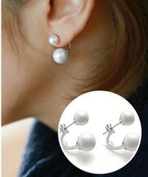 ダブルパールピアス