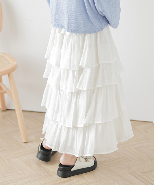 AMELY(エミリー)の「楊柳シフォンスカート(スカート・レディース・ピンク/イエロー/ホワイト/ブラック・フリー)」の15枚目の写真